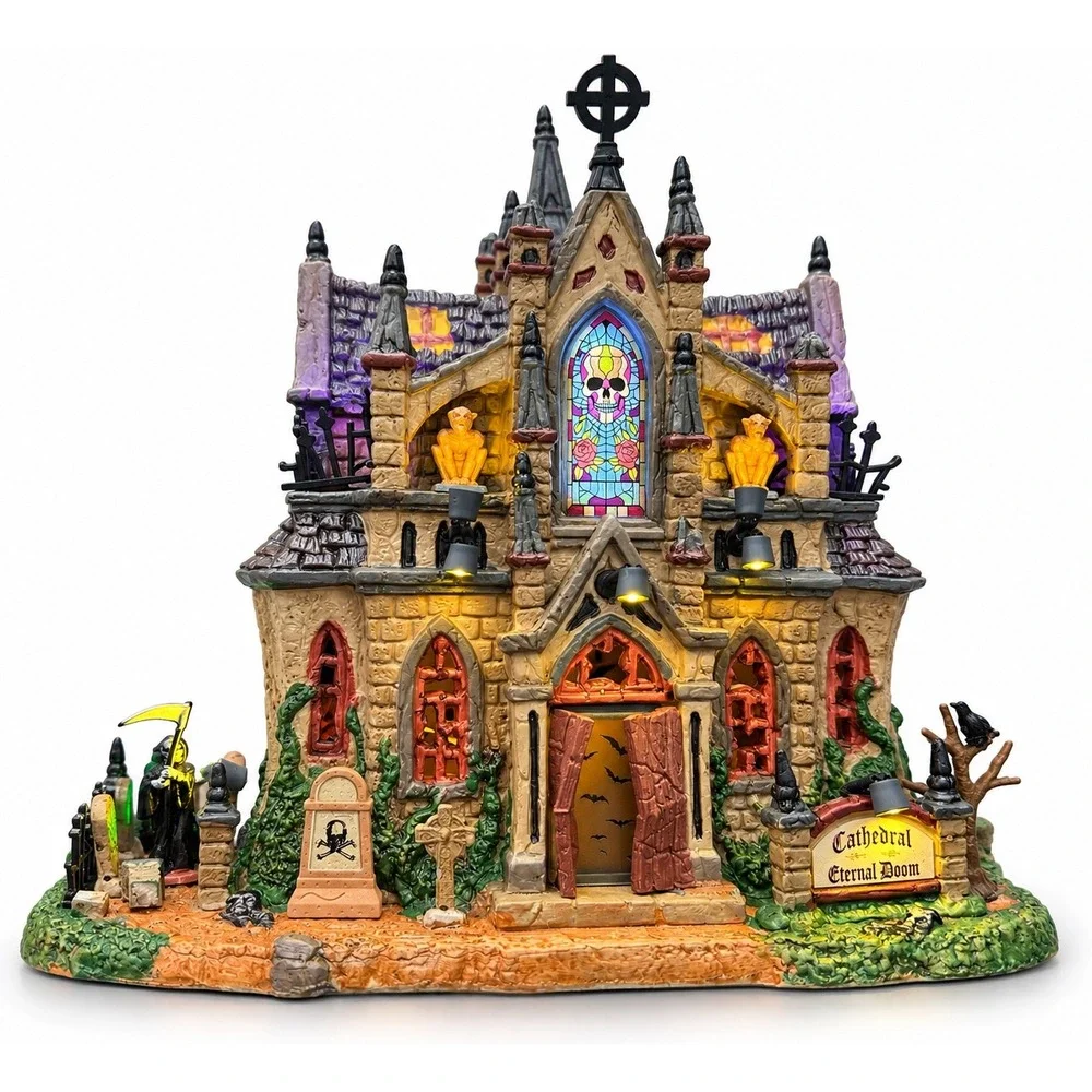 Lemax Spooky Town Cathedral of Eternal Doom Michael's Exclusive Lighted New